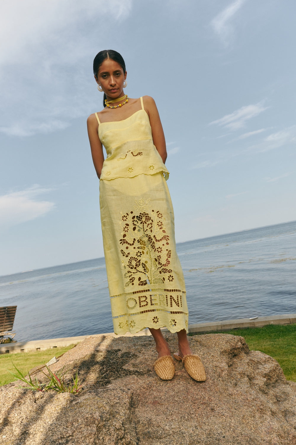 "Tree of love" yellow skirt FOBERINI