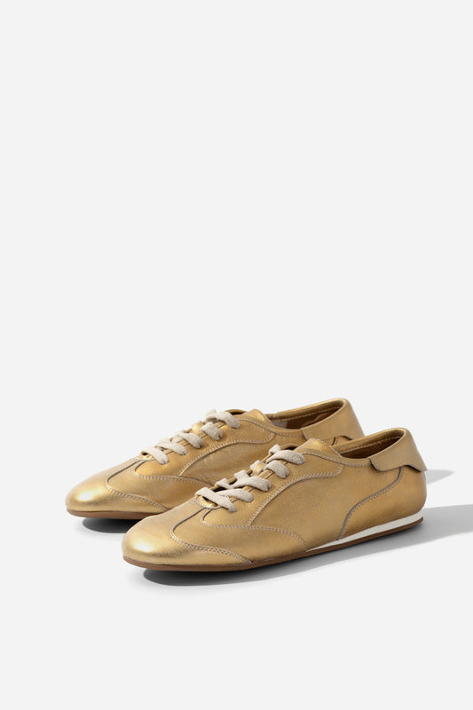 Bowley gold leather sneakers KACHOROVSKA