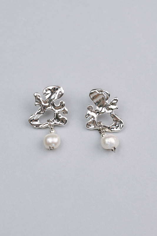 earrings-rosa-white-silver-samokish - image 1