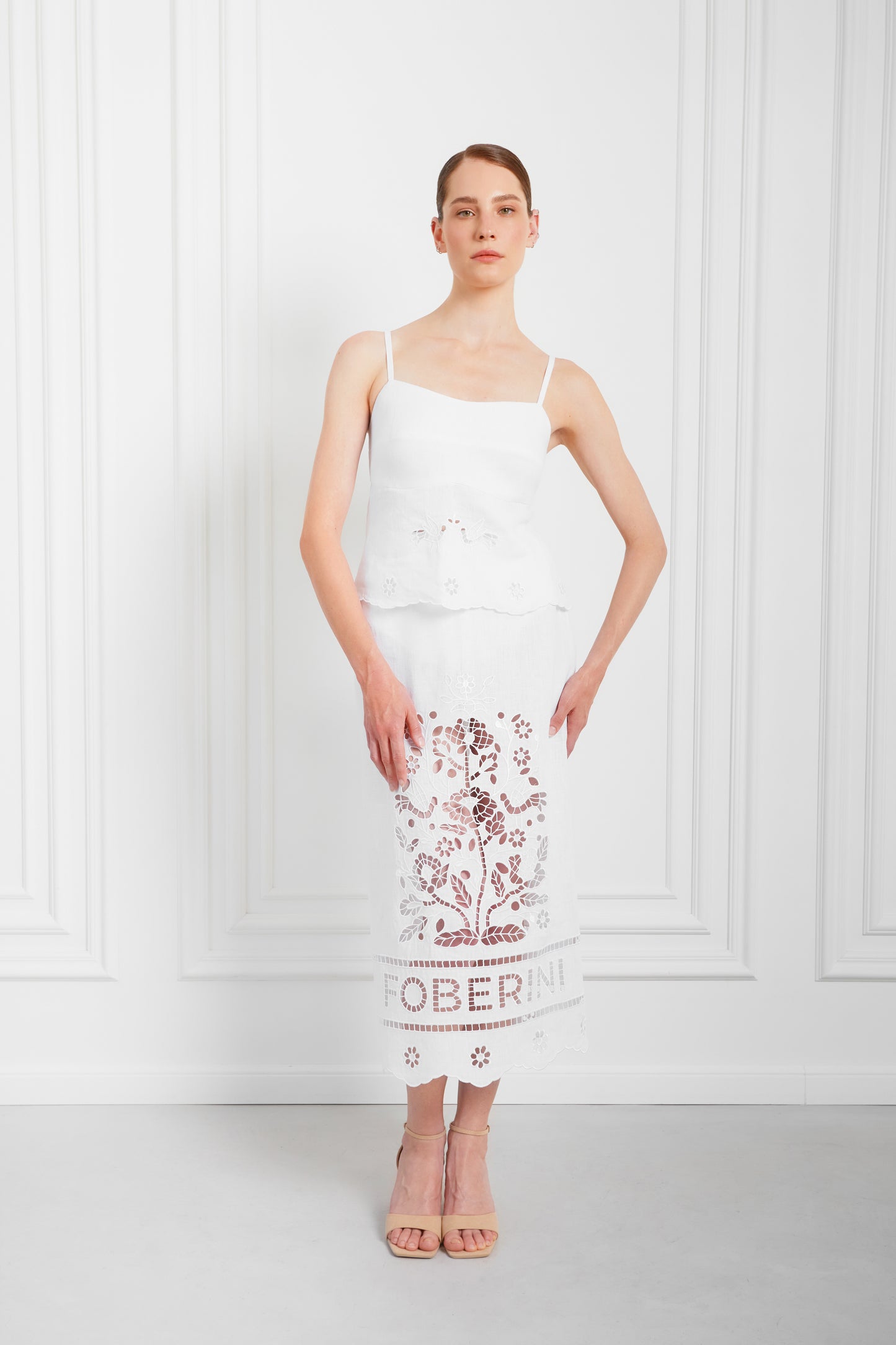 "Tree of love" white skirt FOBERINI