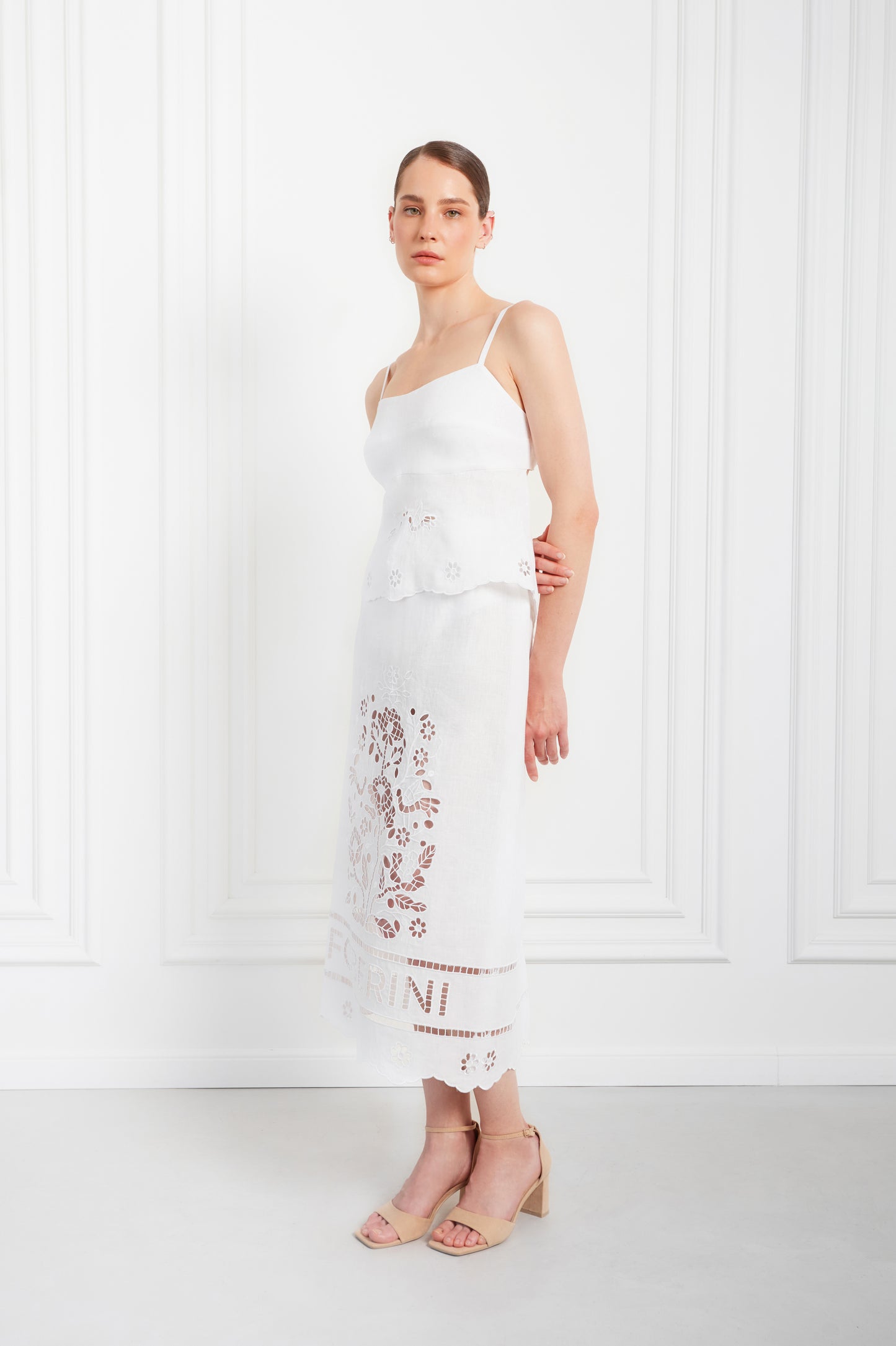 "Tree of love" white skirt FOBERINI