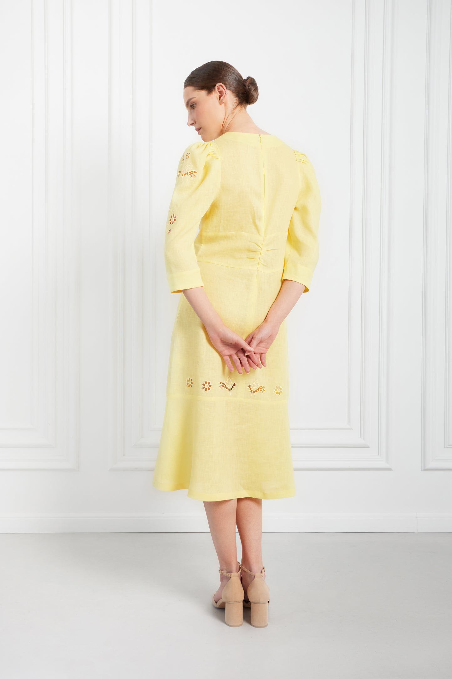 "Tree of love" yellow midi dress FOBERINI