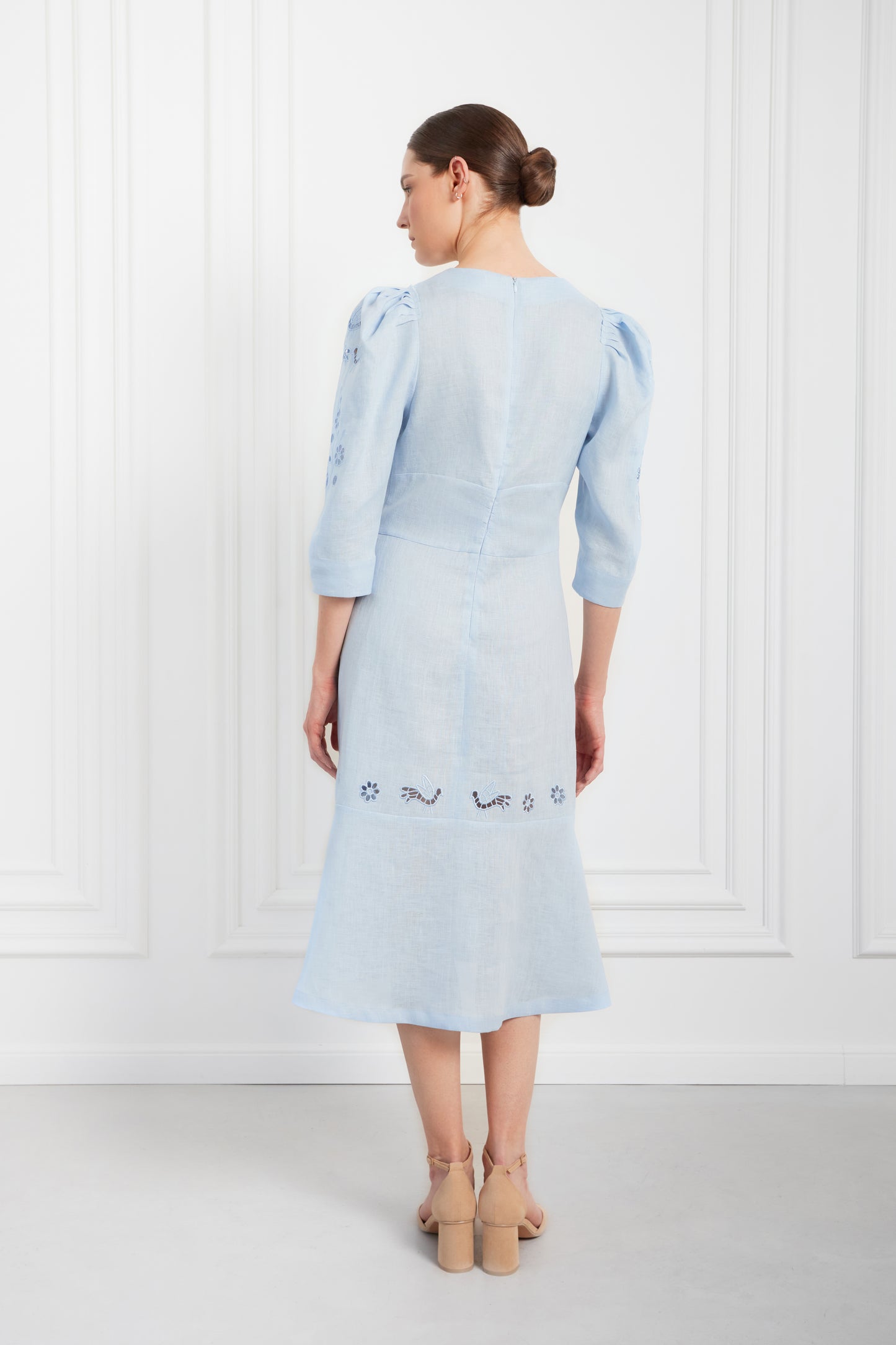 "Tree of love" blue midi dress FOBERINI