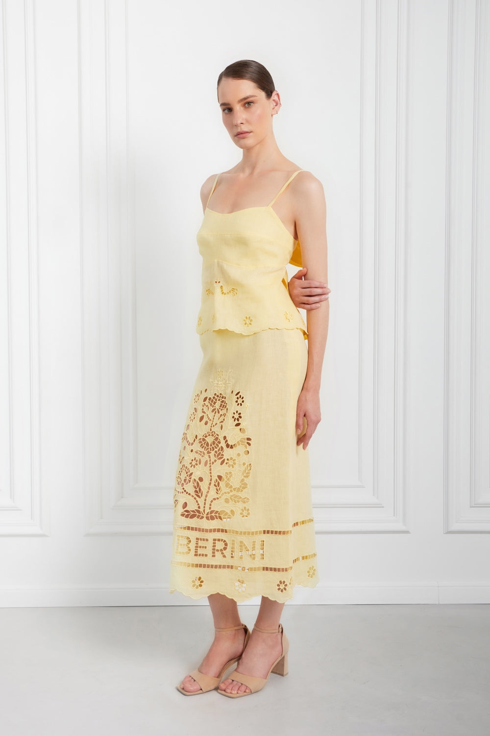 "Tree of love" yellow skirt FOBERINI