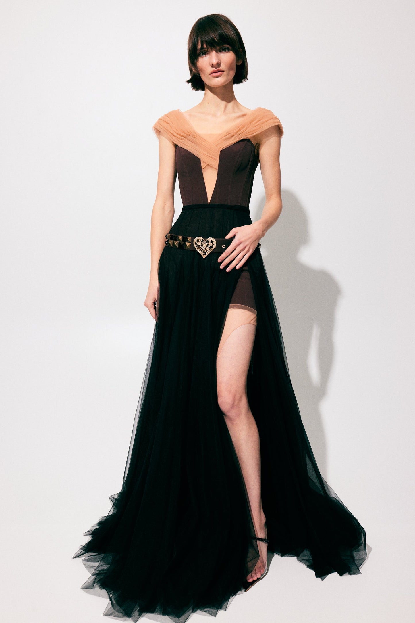 Draped corset dress with a strap FROLOV