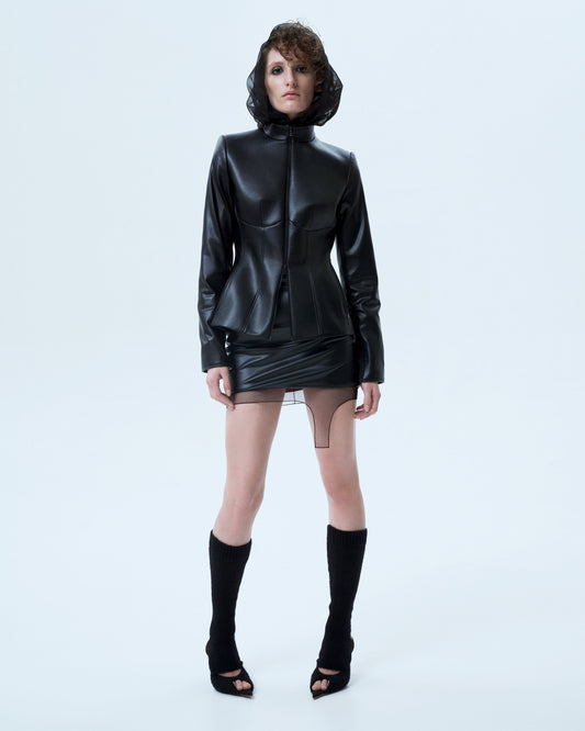 Faux leather skirt with a strap FROLOV