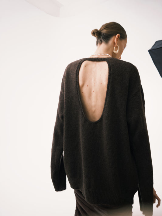 Sweater open back Katerina Kvit