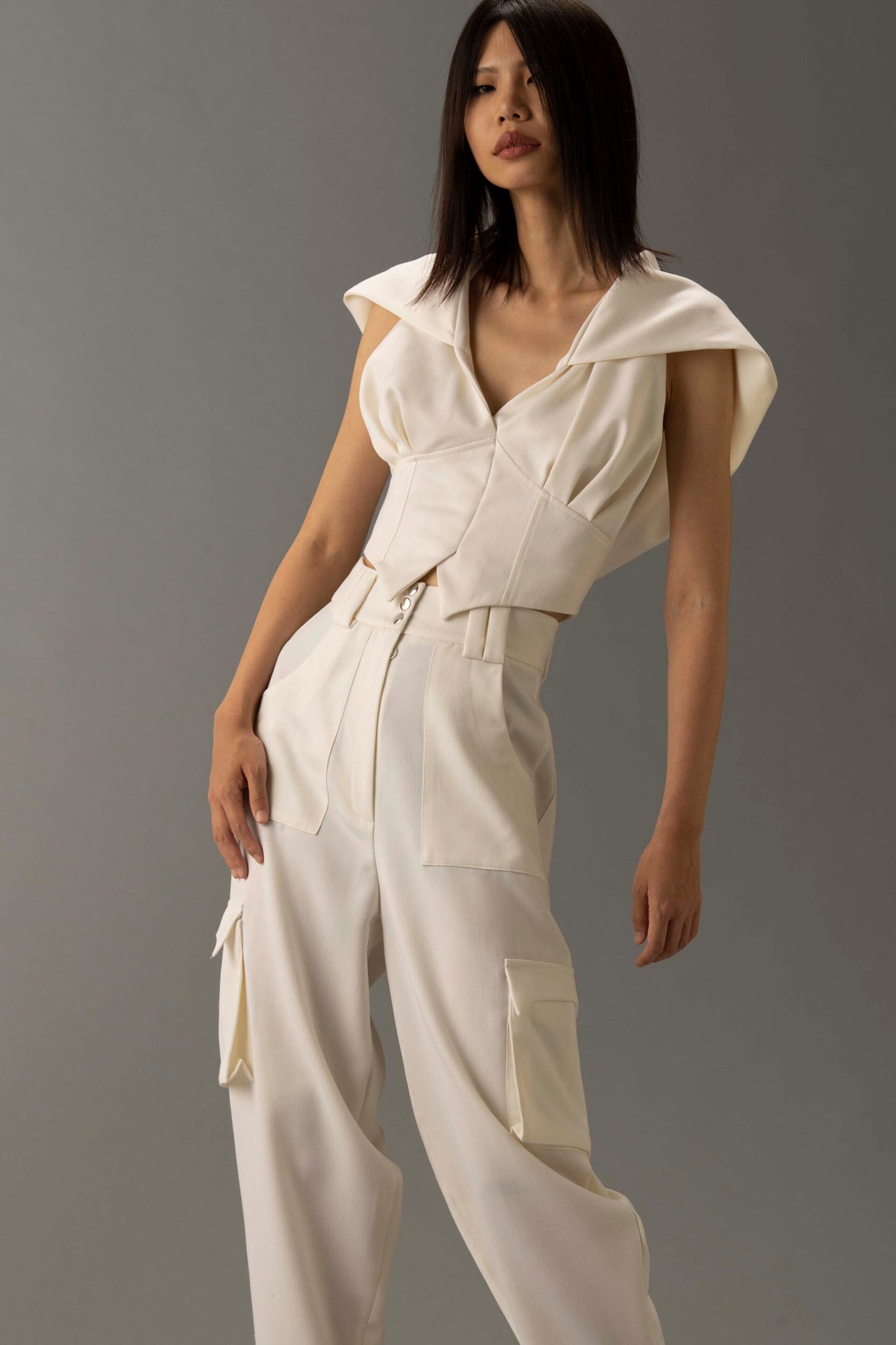 Hooded corset vest VESTIAIRE D'UN OISEAU LIBRE