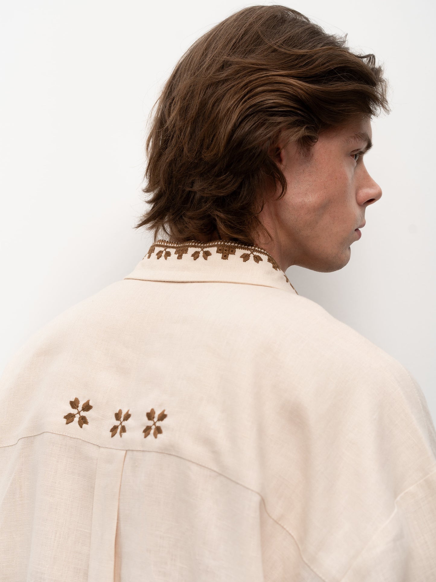 Men's embroidered shirt with a collar Chernihivska ETNODIM