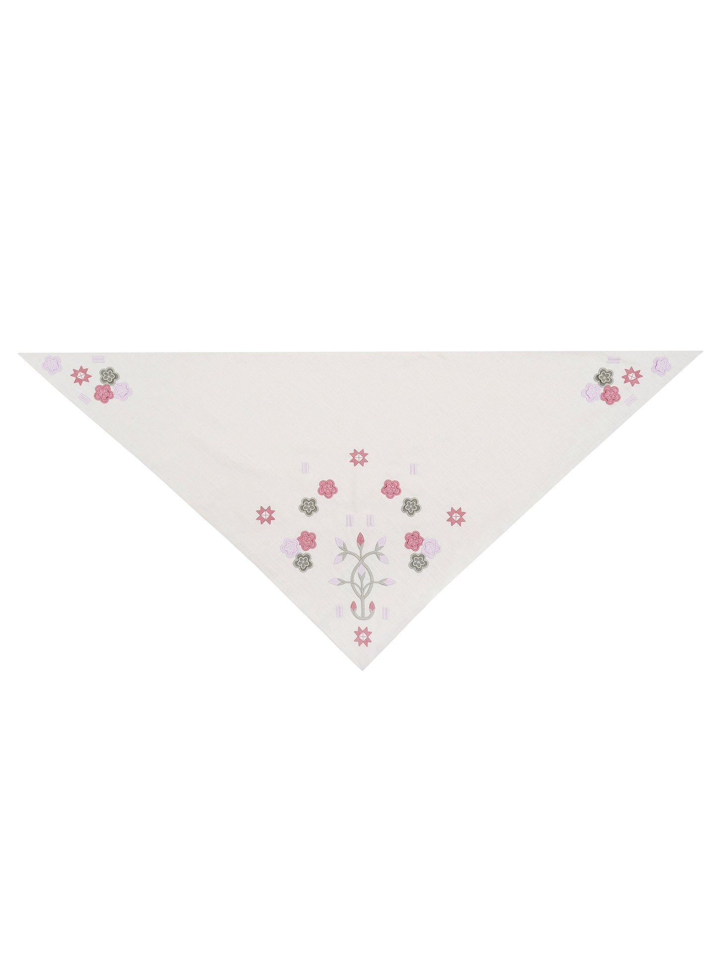 Embroidered linen shawl with floral ornaments Rozmay ETNODIM