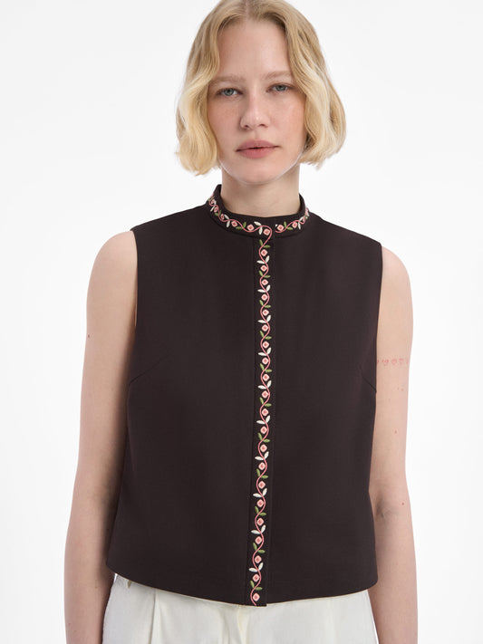 Ketiah Dark Brown Vest ETNODIM