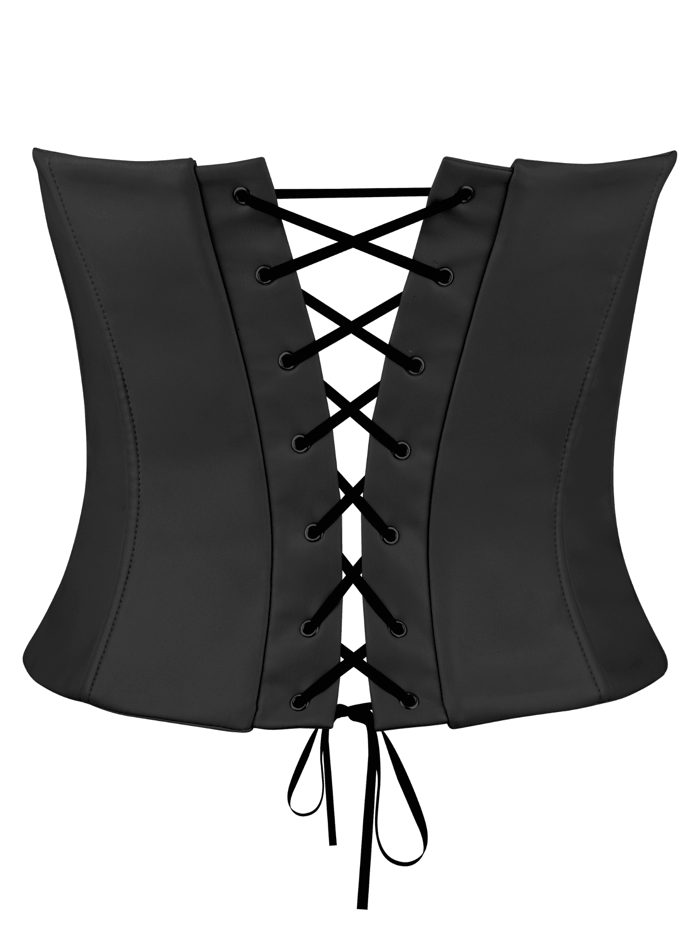 Corset Leather Black FOX LINGERIE