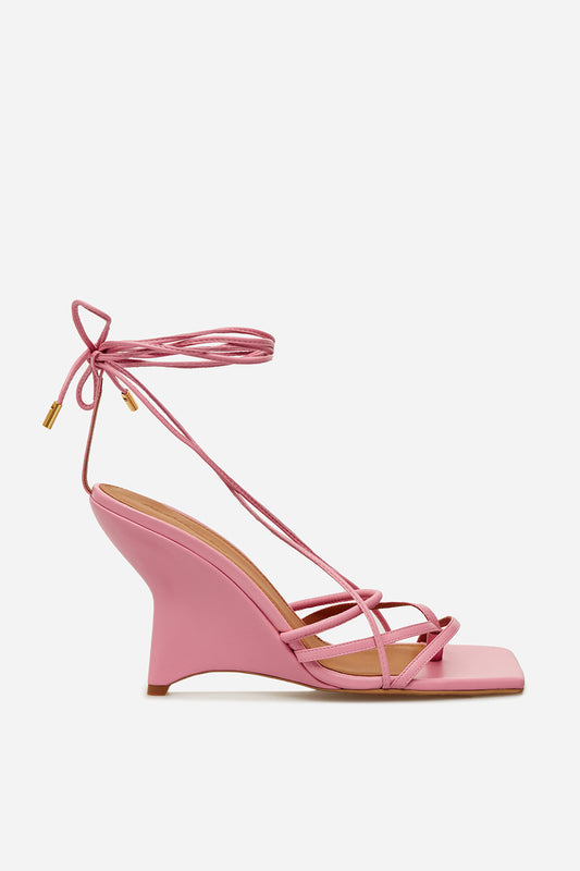 Liv pink leather sandals /9 cm/ KACHOROVSKA