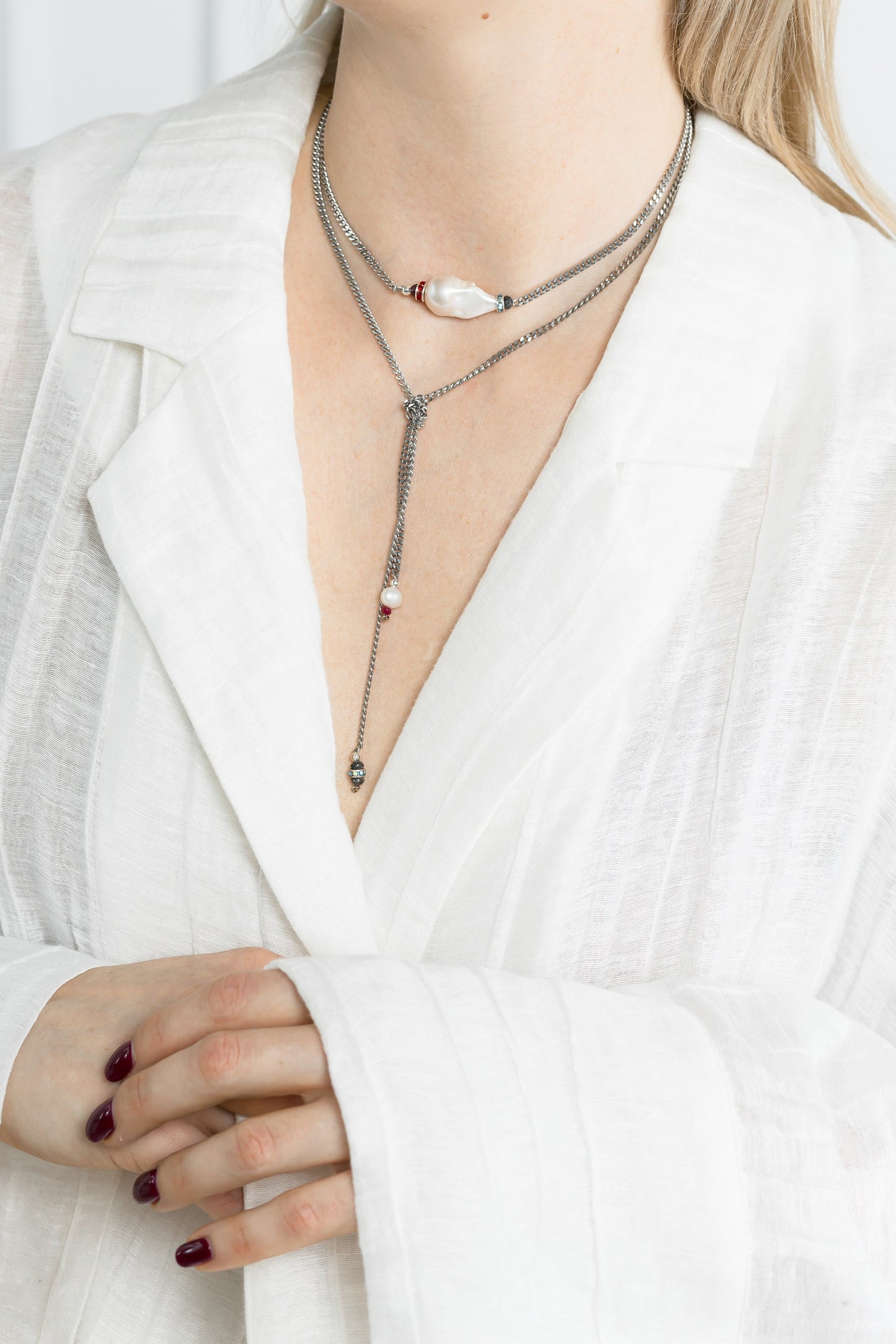 necklace-baroque-silver-samokish - image 2