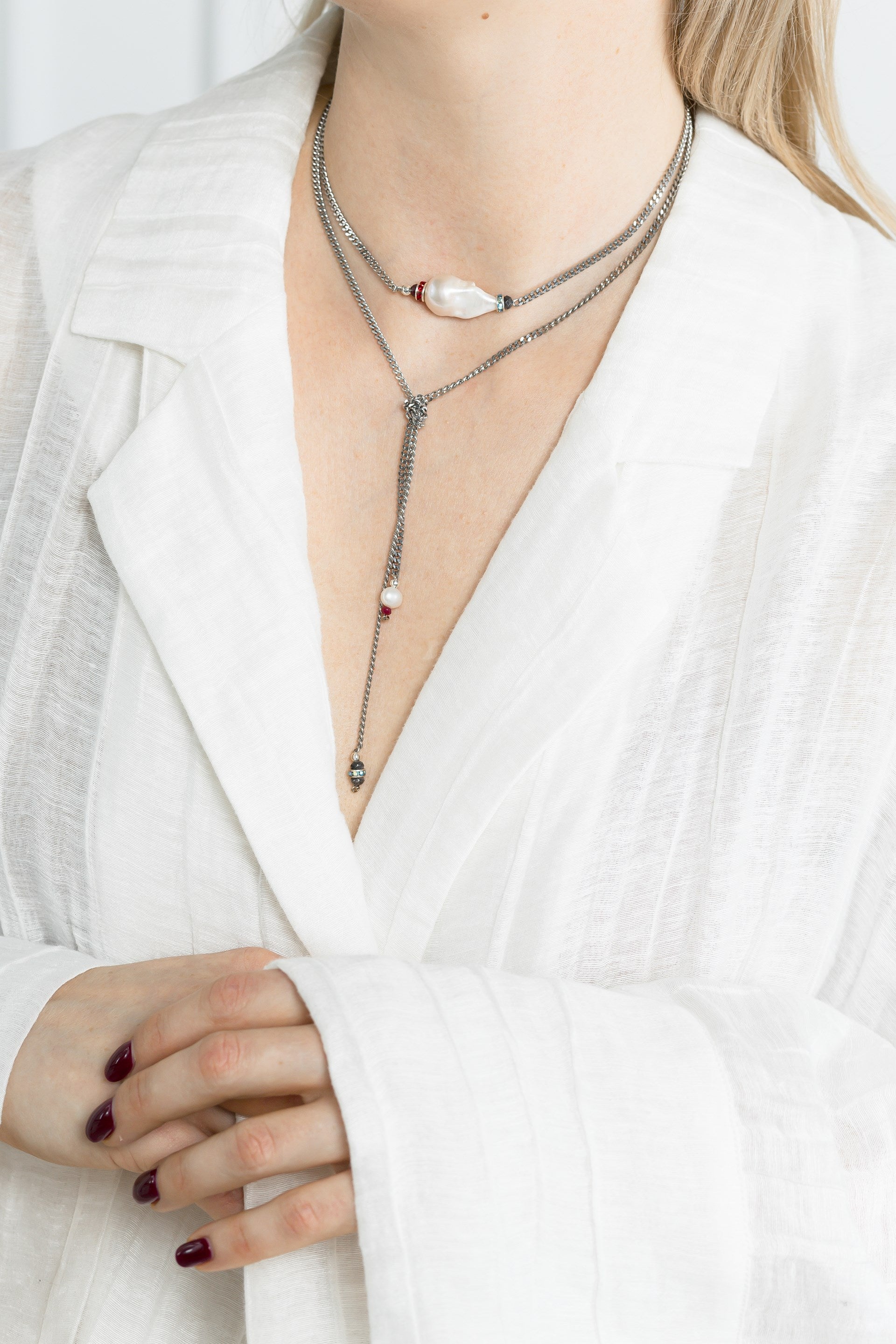 necklace-baroque-silver-samokish - image 2