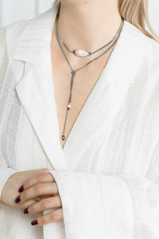 necklace-baroque-silver-samokish - image 2