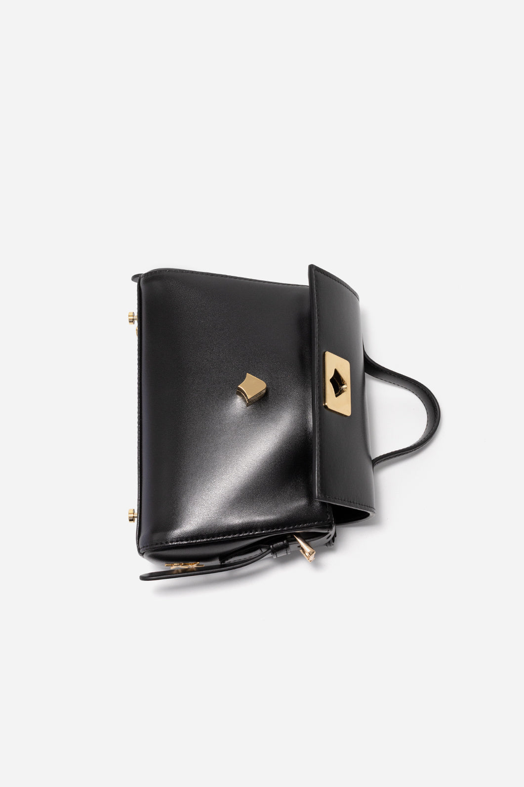 ERNESTINA 20 BLACK BAG /GOLD/ KACHOROVSKA