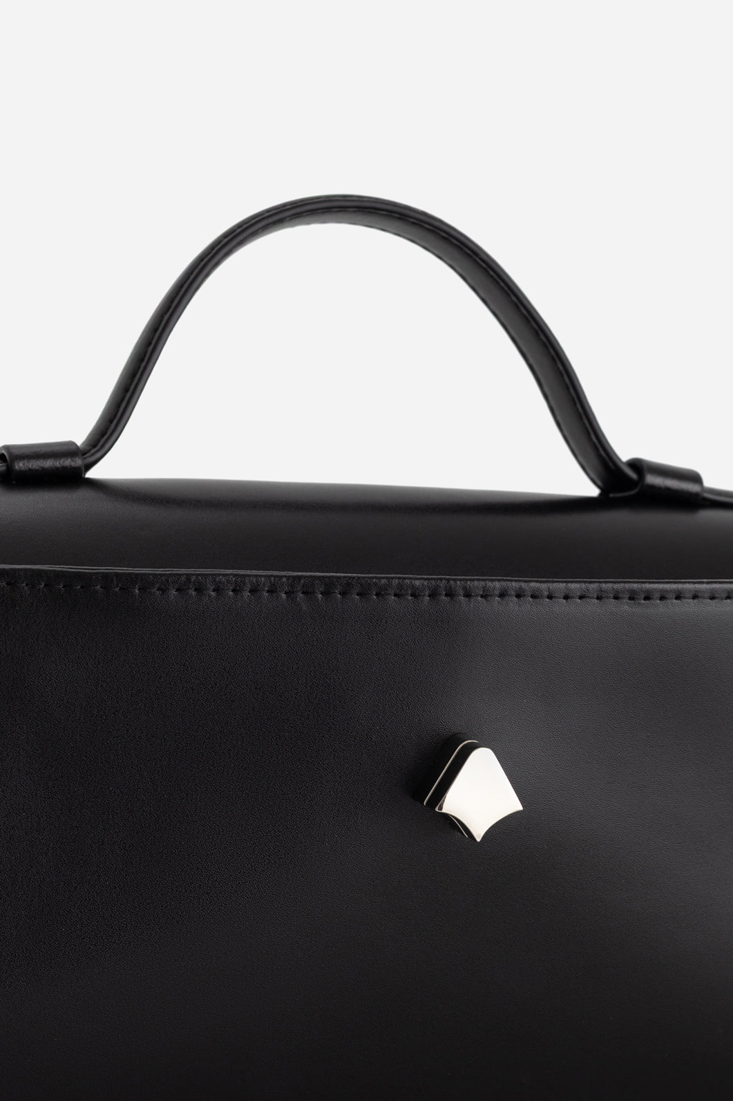ERNESTINA BAGUETTE BLACK BAG /SILVER/ KACHOROVSKA