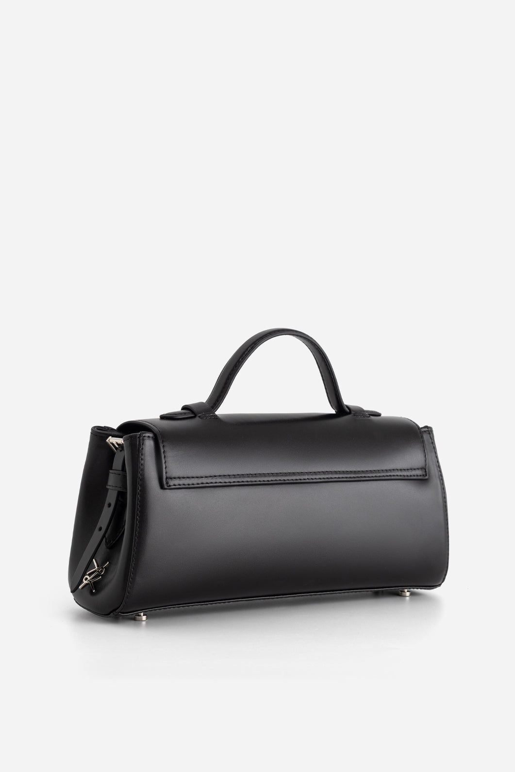 ERNESTINA BAGUETTE BLACK BAG /SILVER/ KACHOROVSKA