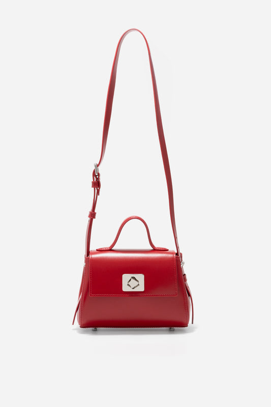 ERNESTINA 20 BAG IN A TOMATO SHADE /SILVER/ KACHOROVSKA