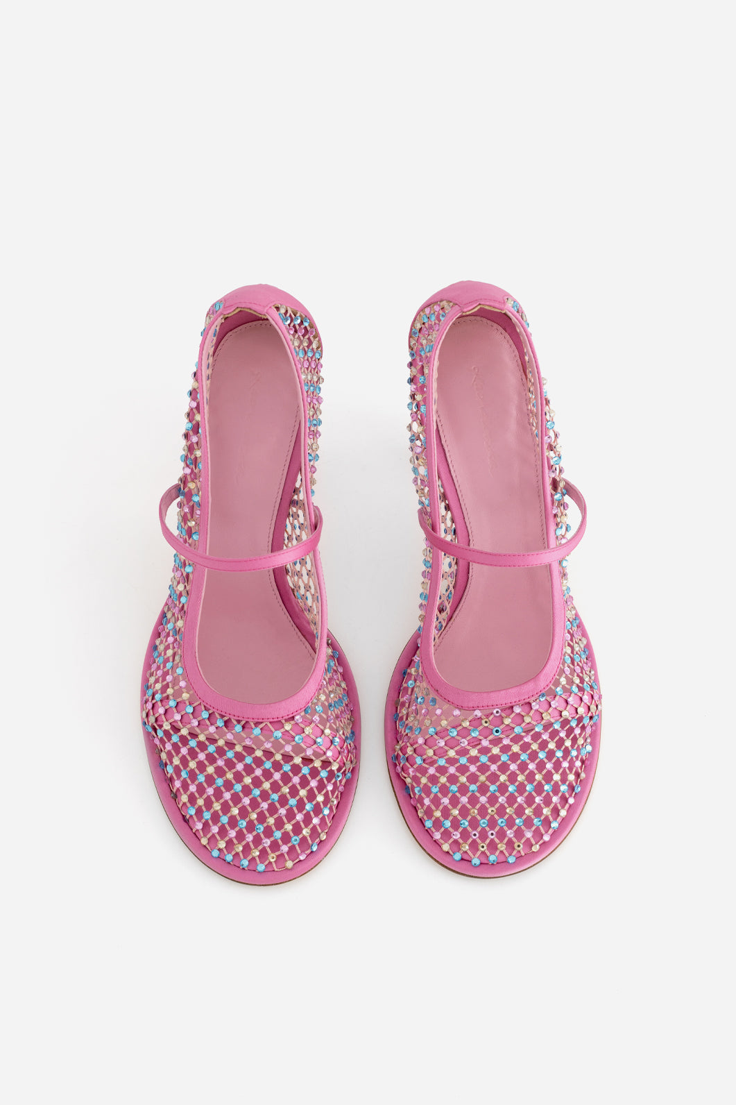 JERRY PINK SHOES WITH MULTICOLORED CRYSTALS KACHOROVSKA