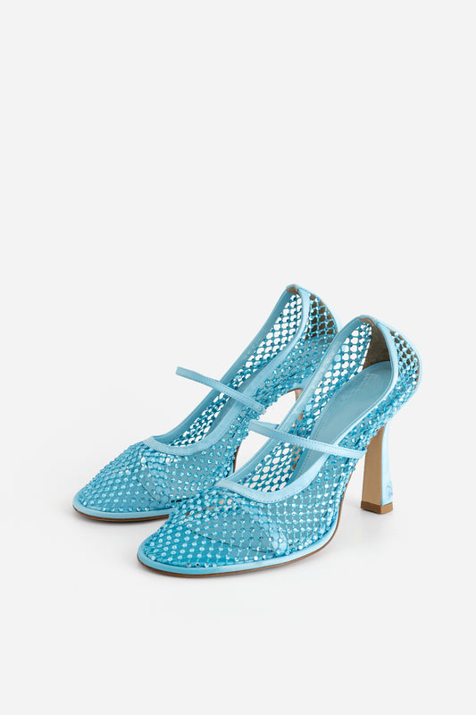JERRY LIGHT BLUE SHOES WITH CRYSTALS KACHOROVSKA