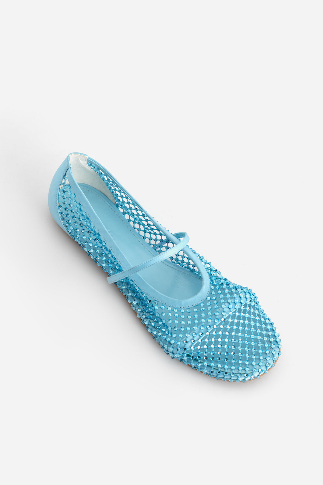 JERRY BALERINA BLUE BALLET FLATS WITH CRYSTALS KACHOROVSKA
