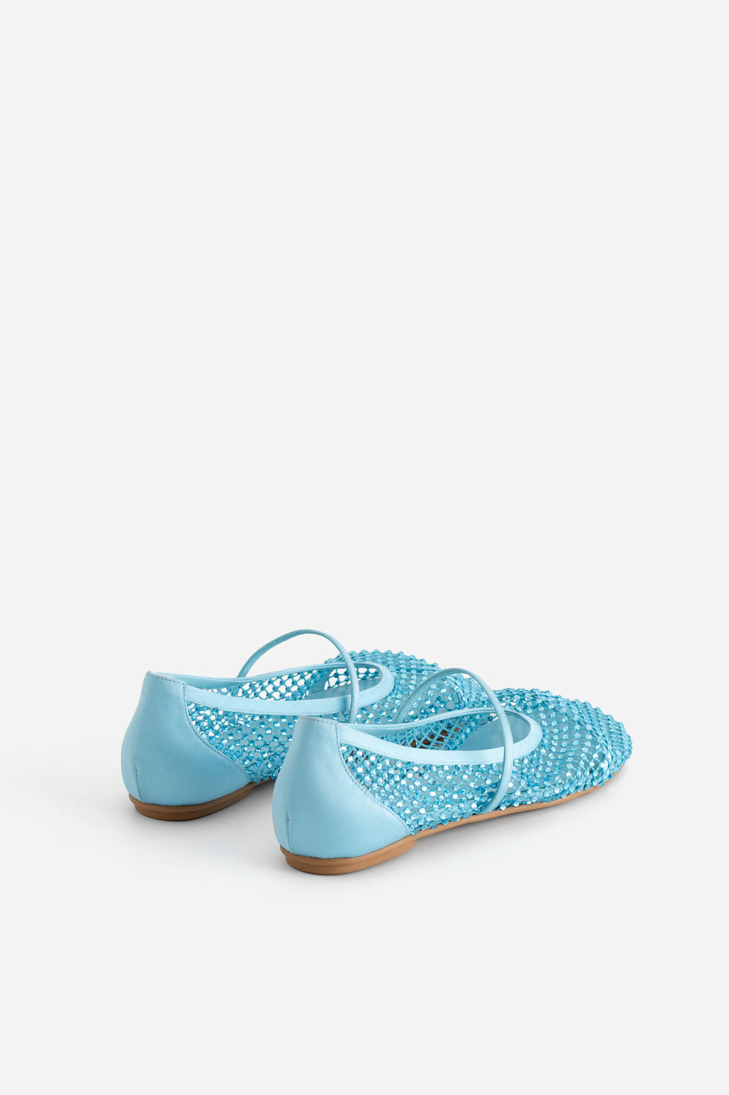 JERRY BALERINA BLUE BALLET FLATS WITH CRYSTALS KACHOROVSKA