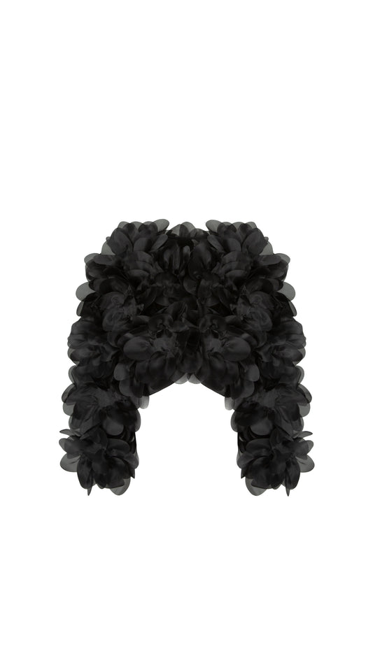 Peony Soft Bomber Jacket in charcoal black PASKAL