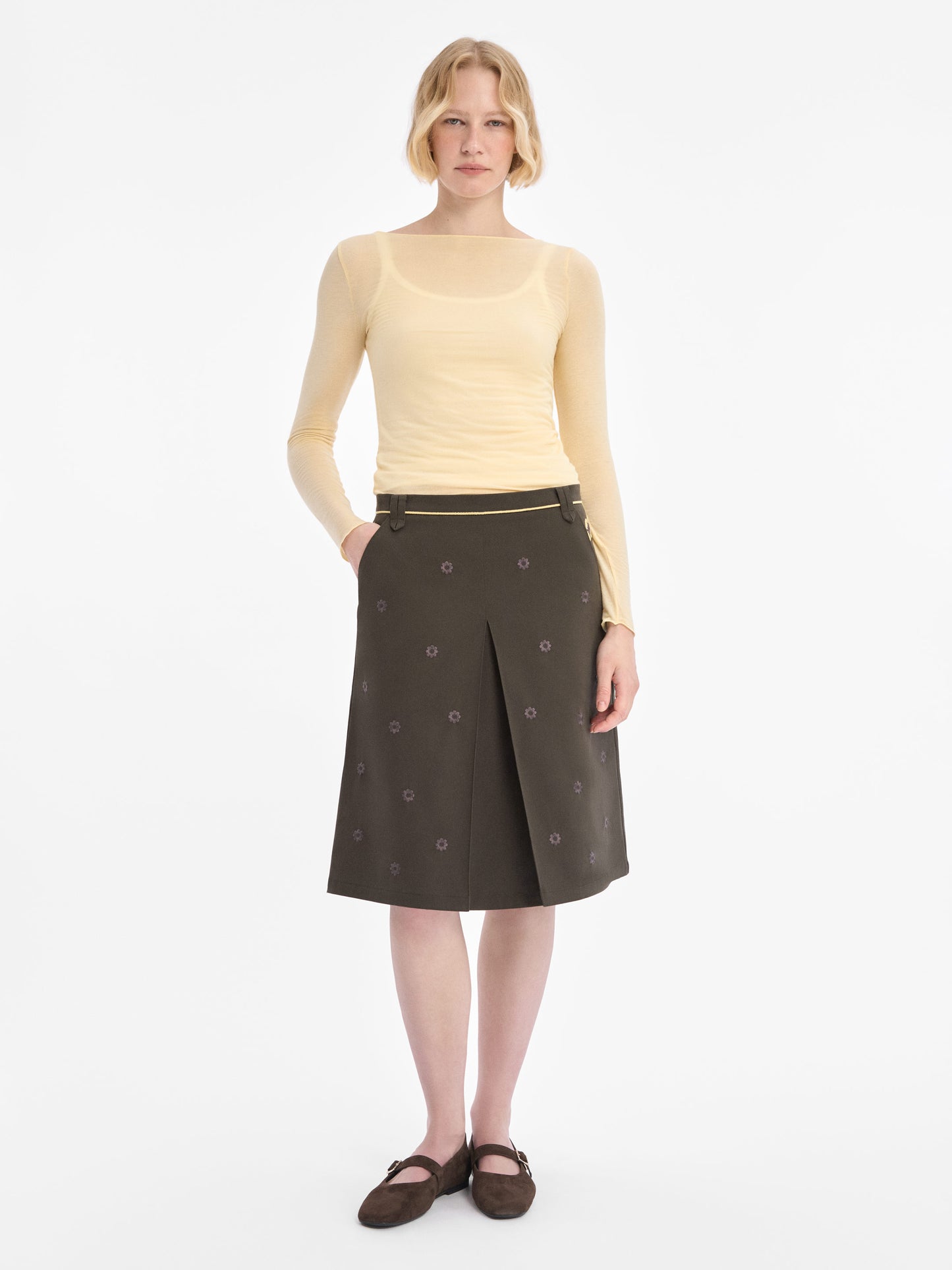Petra embroidered skirt ETNODIM