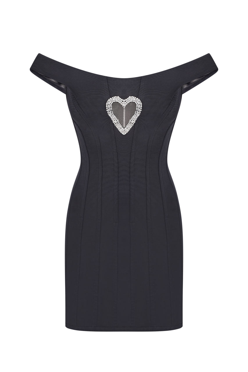 Corset dress with Heart cut S / Red / Yes Corset dress with Heart cut S / Red / Yes
