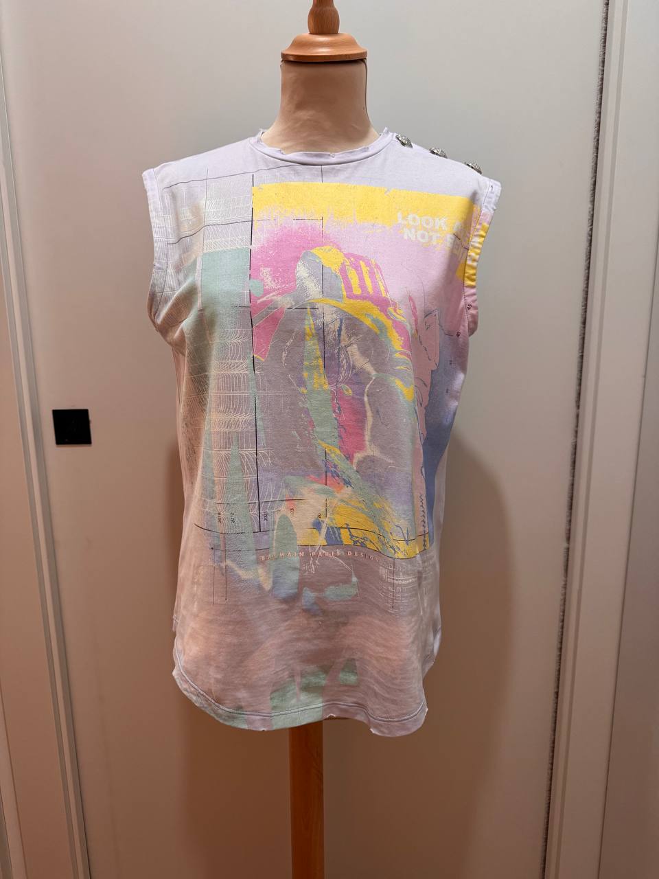 Graphic Sleeveless Top BALMAIN (Pre-Owned)