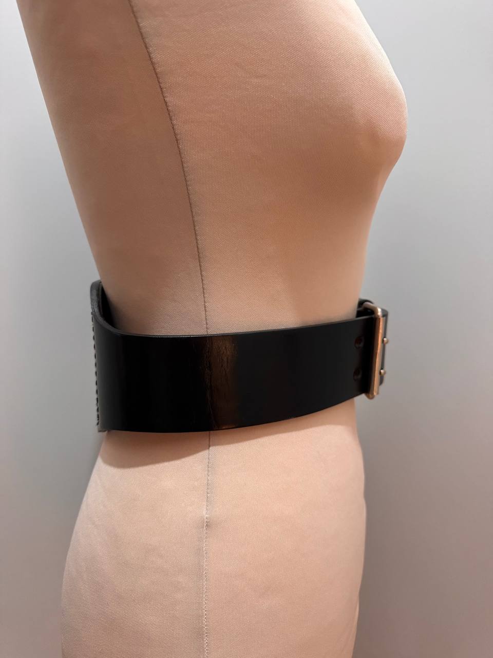 Comme des Garçon - Wide Black Leather Waist Belt (Pre-Owned)