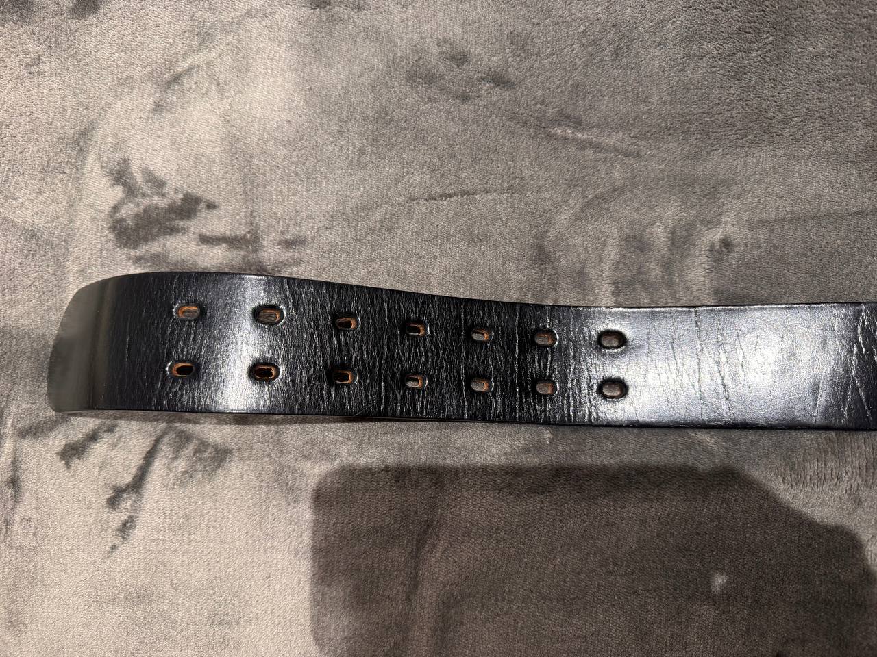 Comme des Garçon - Wide Black Leather Waist Belt (Pre-Owned)