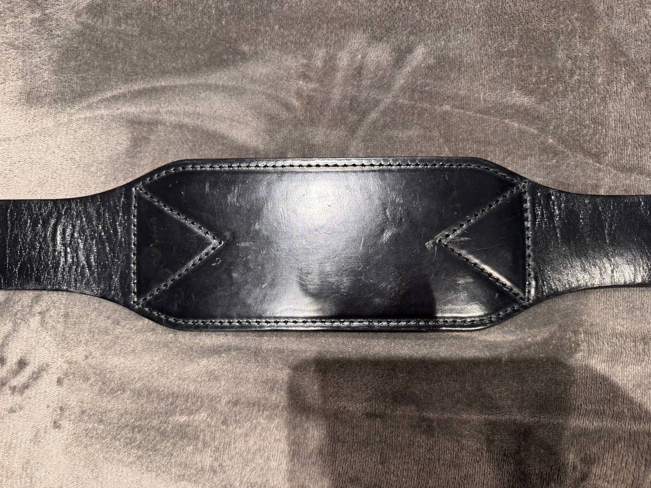 Comme des Garçon - Wide Black Leather Waist Belt (Pre-Owned)