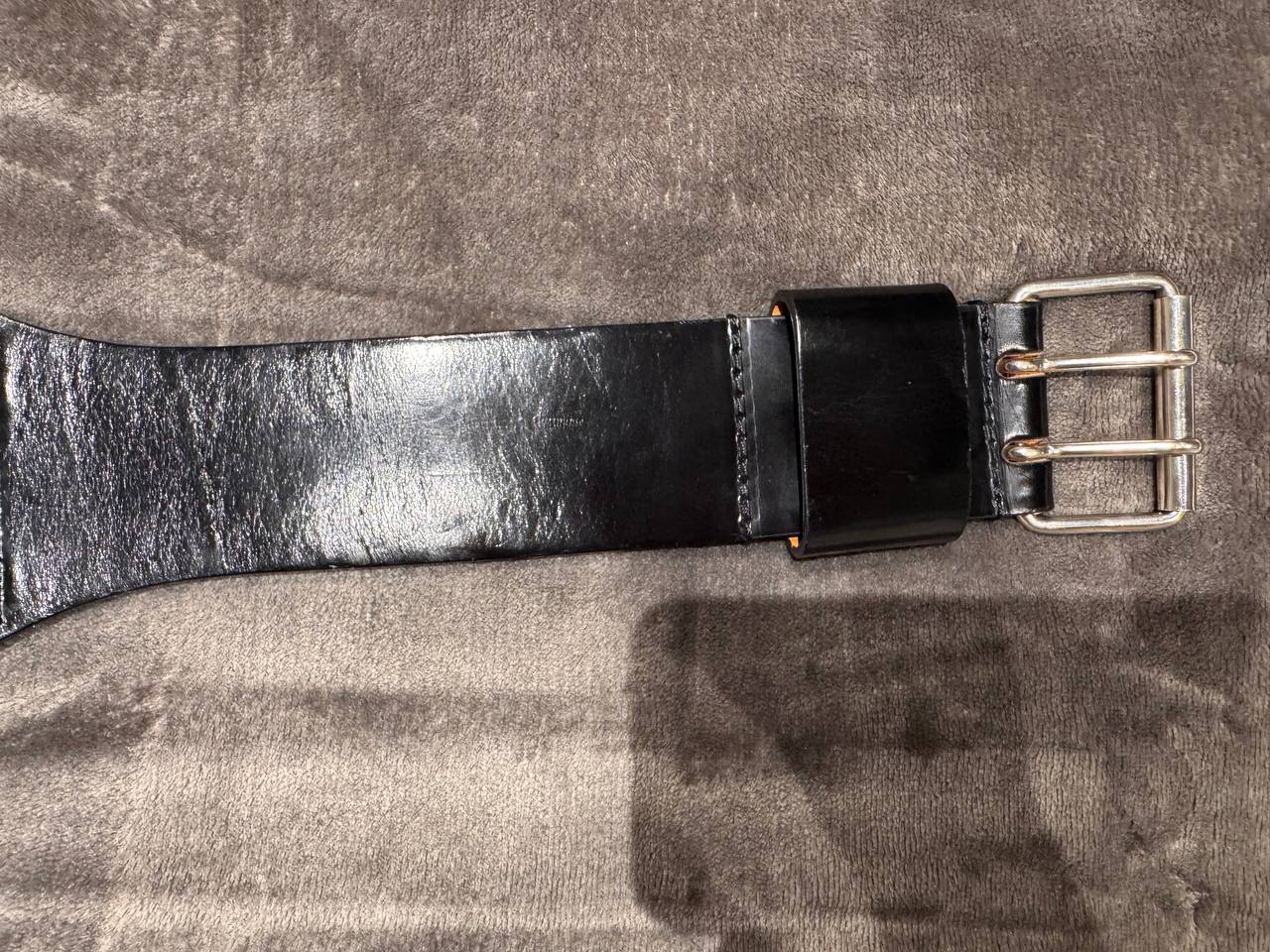 Comme des Garçon - Wide Black Leather Waist Belt (Pre-Owned)