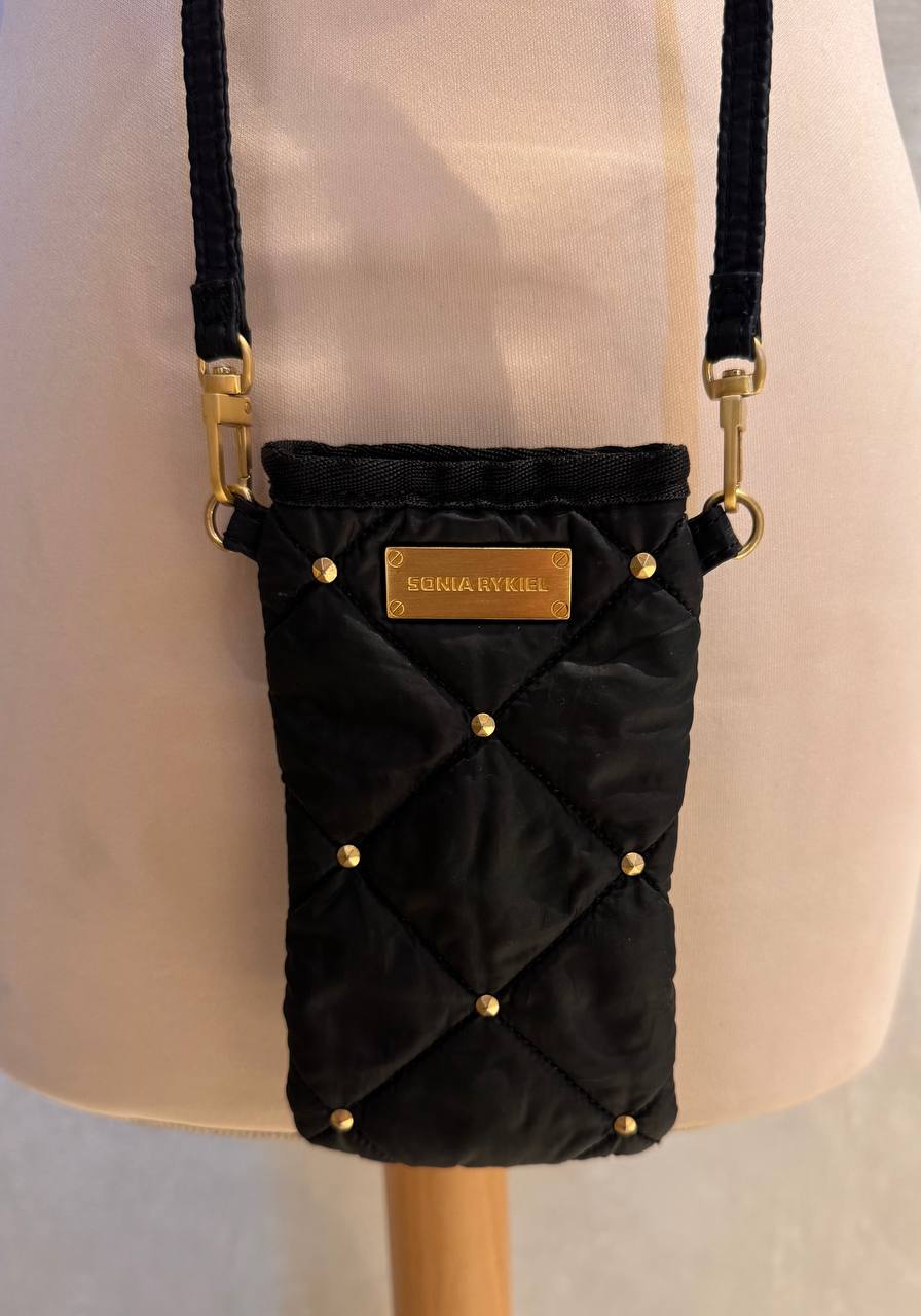 Sonia Rykiel Quilted Nylon Phone Crossbody Bag (Pre-Owned)