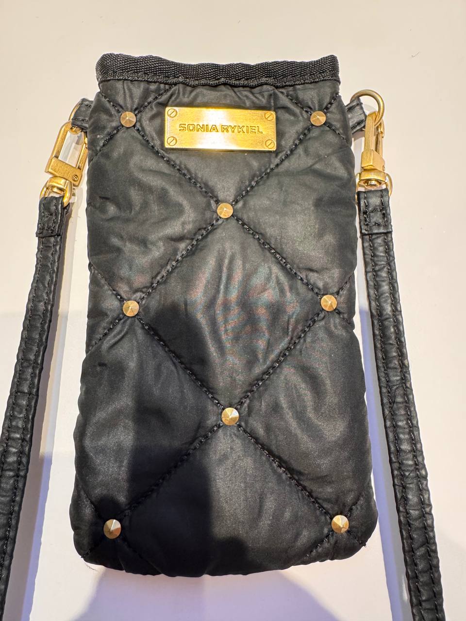 Sonia Rykiel Quilted Nylon Phone Crossbody Bag (Pre-Owned)