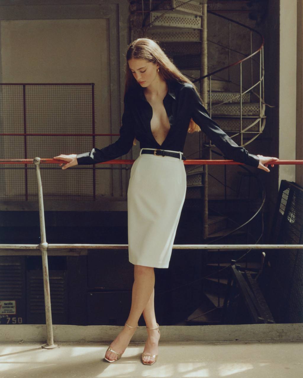 Black silk fitted shirt NOVITSKA