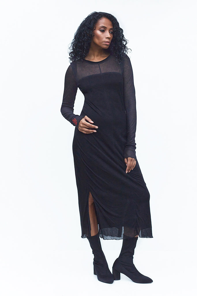 Semi transparent Dress with the stamp G2A
