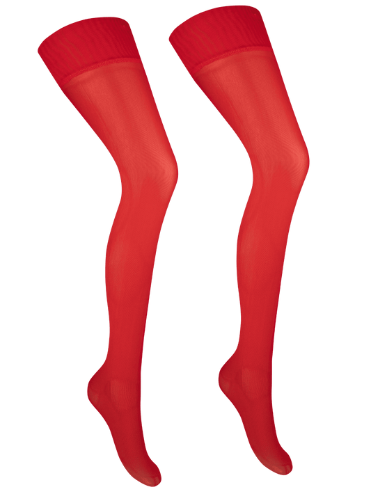 Stockings Mesh Red FOX LINGERIE