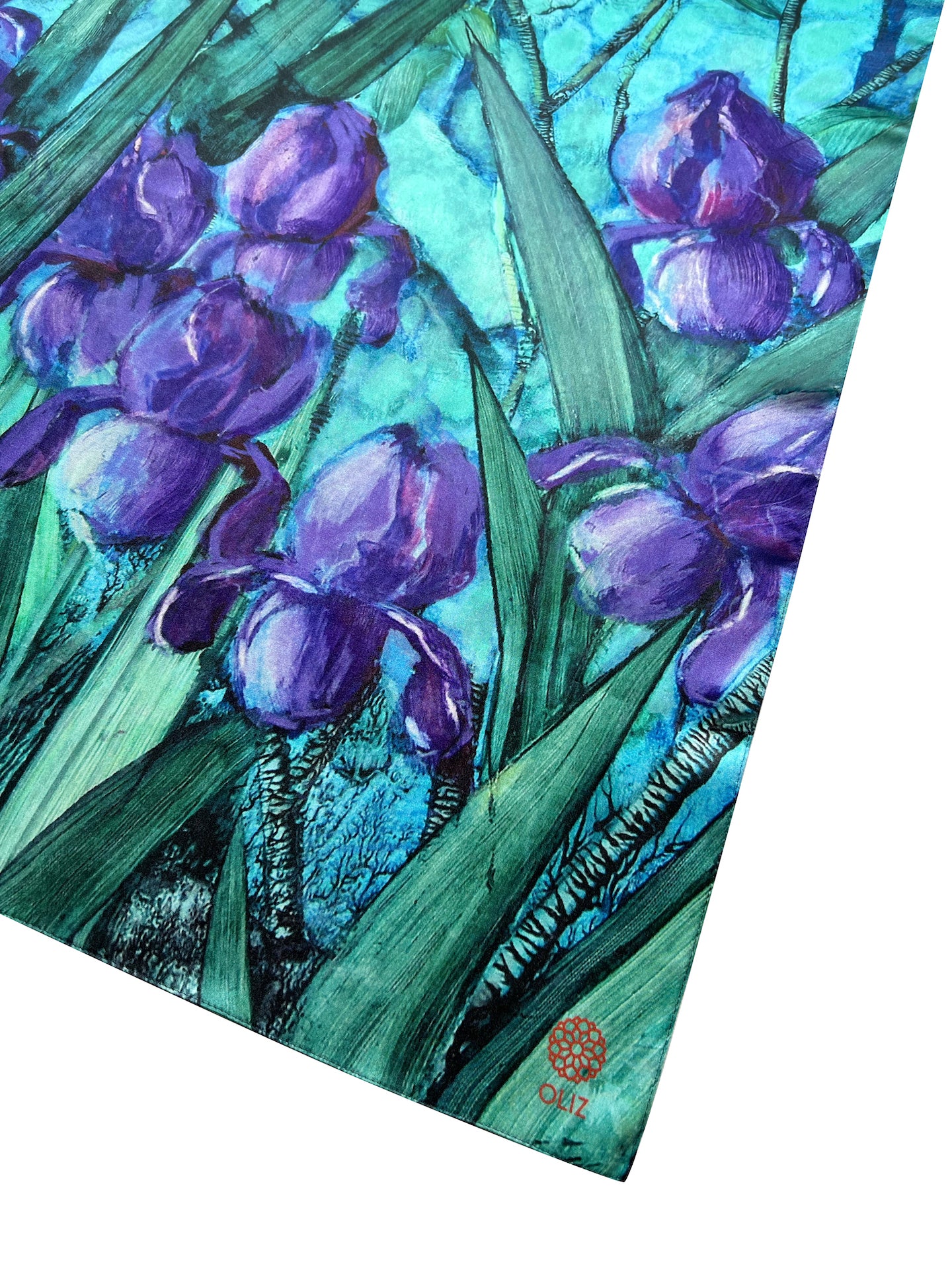 Silk Scarf Irises OLIZ