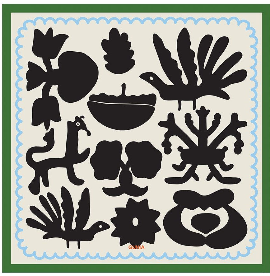 Silhouettes Headscarf With A Green Trim GUNIA PROJECT