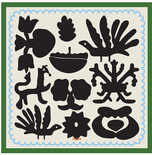 Silhouettes Headscarf With A Green Trim GUNIA PROJECT