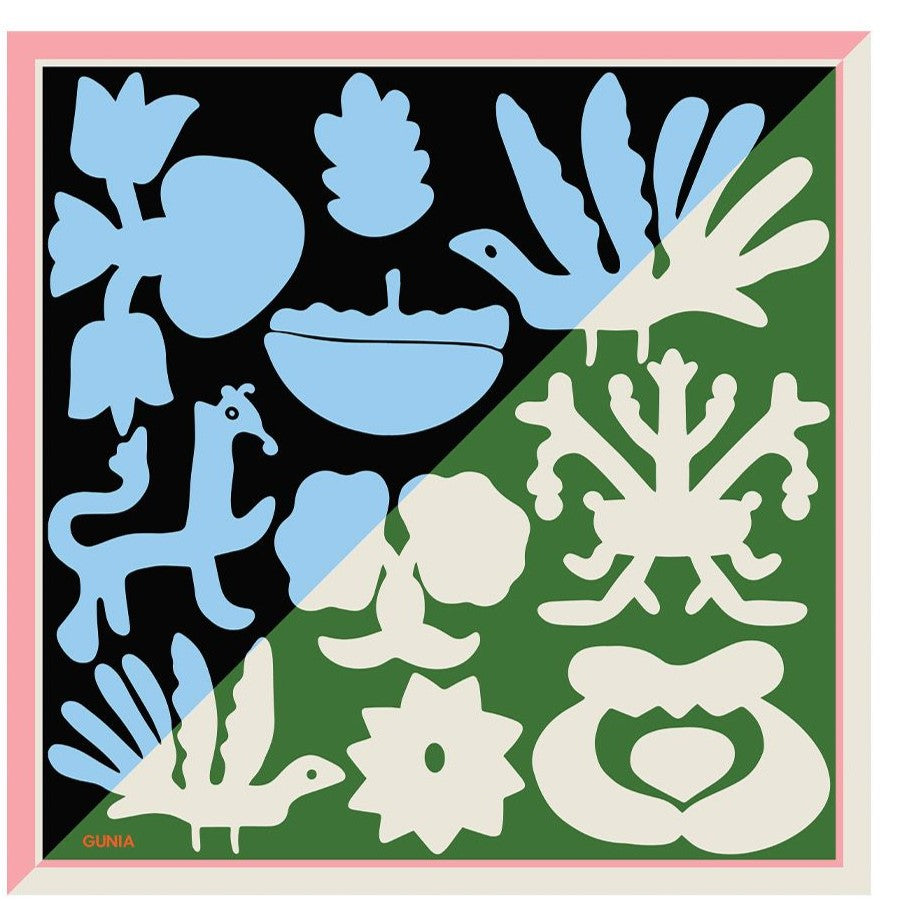 Silhouettes Headscarf With A Pink Trim GUNIA PROJECT