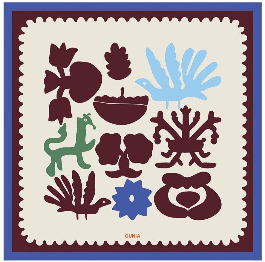 Silhouettes Headscarf With A Blue Trim GUNIA PROJECT