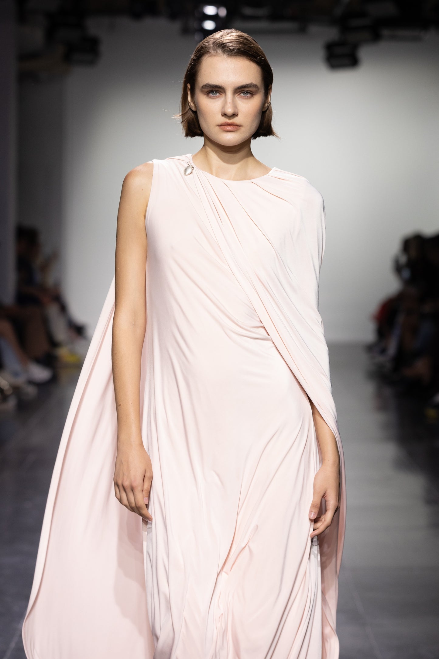 JERSEY DRESS WITH A CAPE ELENA REVA