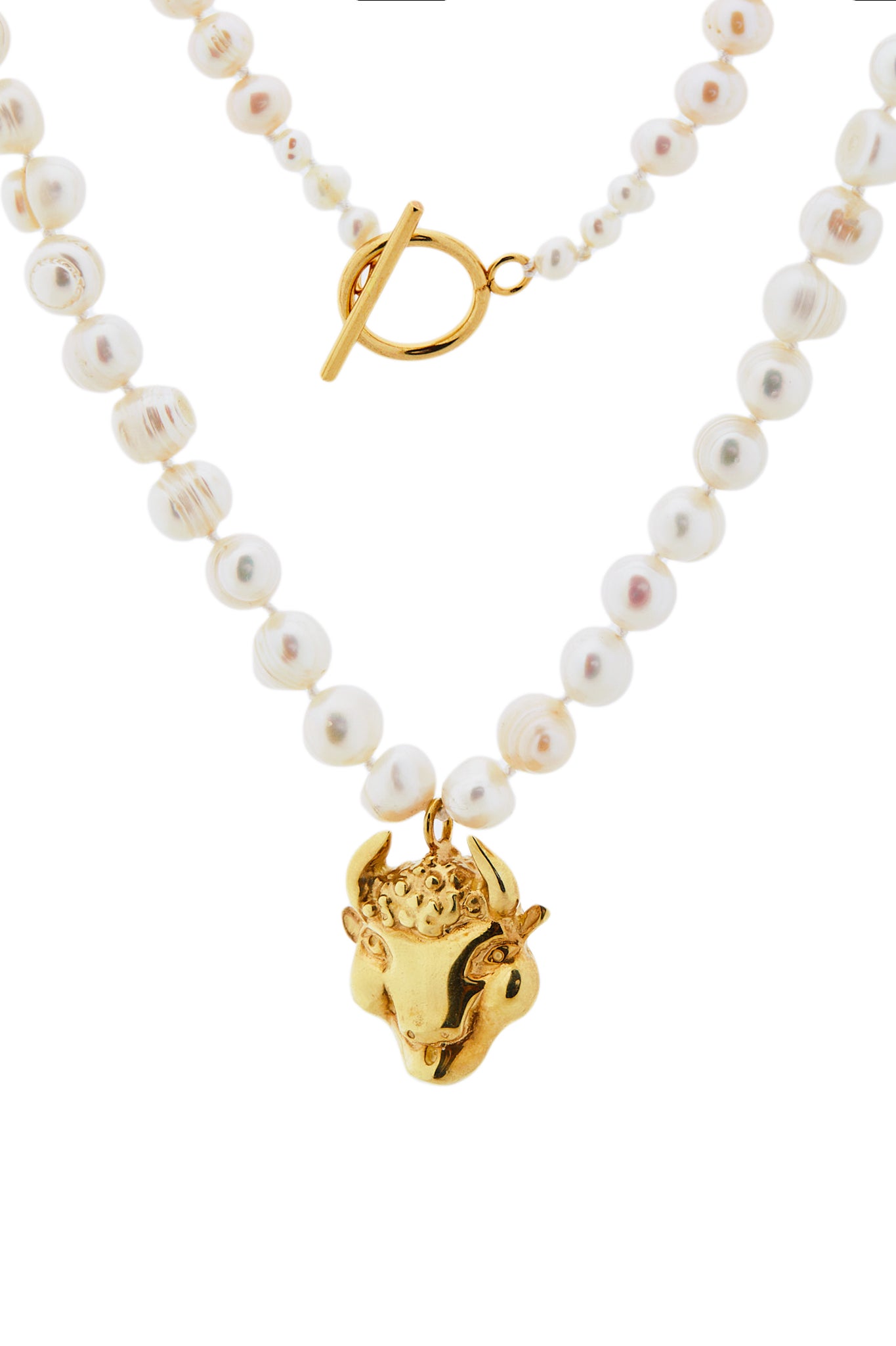Necklace With A Gilded Bull GUNIA PROJECT
