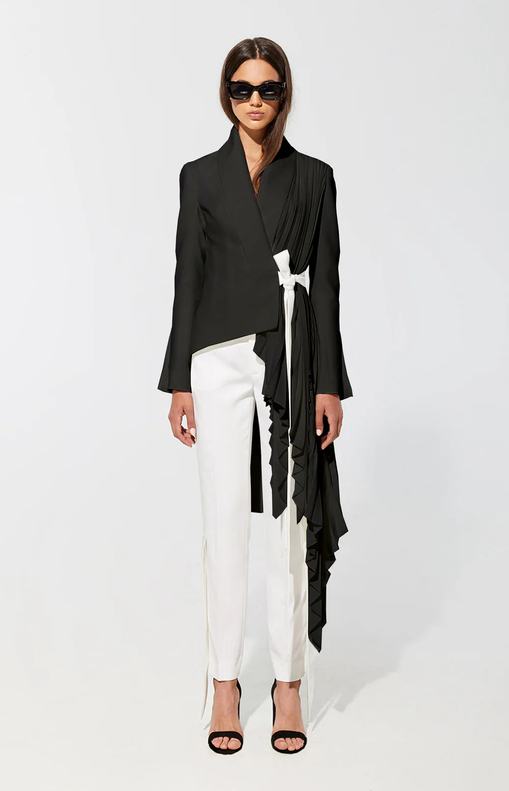 SIGNATURE TUXEDO JACKET WITH SOFT PLEATS VALERY KOVALSKA