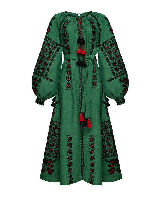 Green Chic Midi Dress FOBERINI